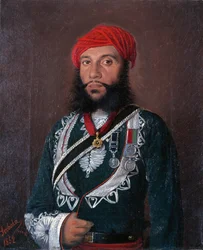 Een Indiase Officier van het 2e Regiment Ongeregelde Cavalerie, 1852